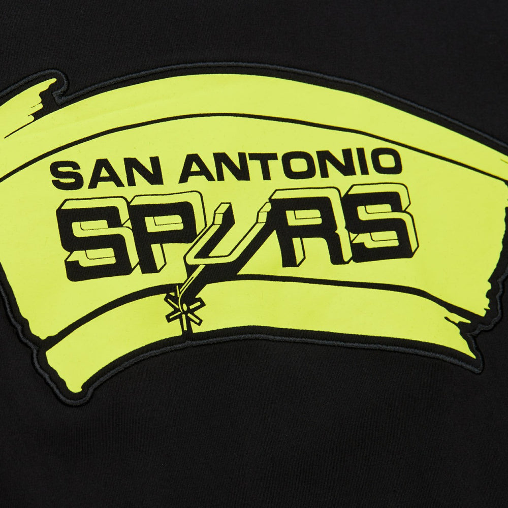 San Antonio Spurs Hardwood Classics Neon Nights Premium T-Shirt Black - Mitchell & Ness