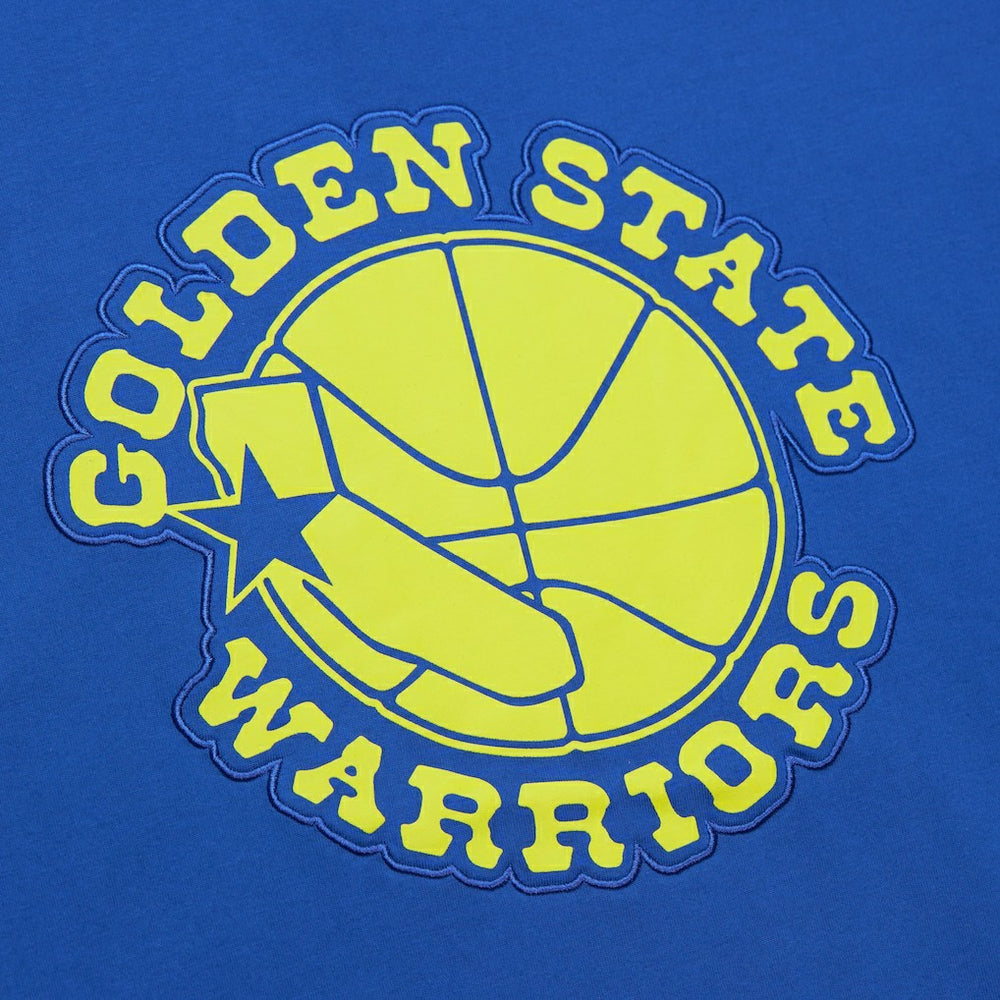 Golden State Warriors Hardwood Classics Neon Nights Premium T-Shirt Royal - Mitchell & Ness