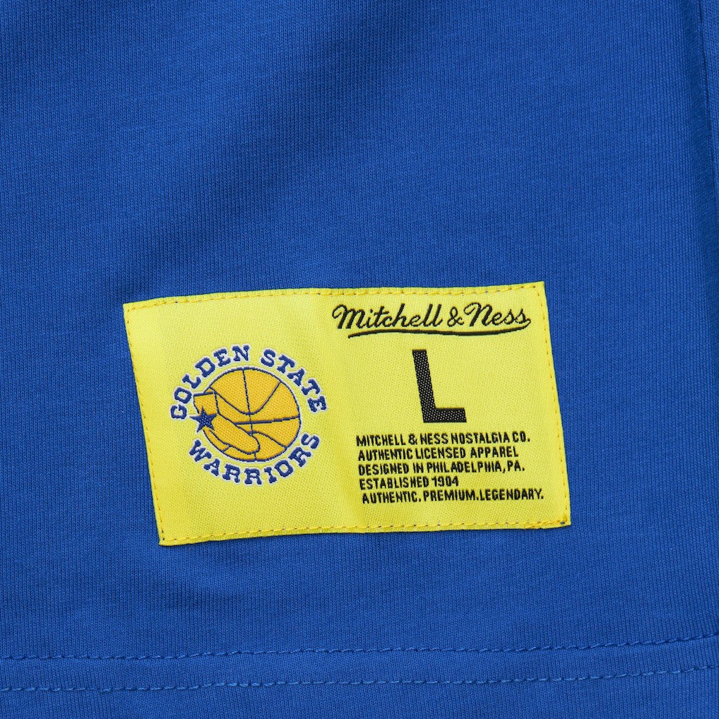 Golden State Warriors Hardwood Classics Neon Nights Premium T-Shirt Royal - Mitchell & Ness