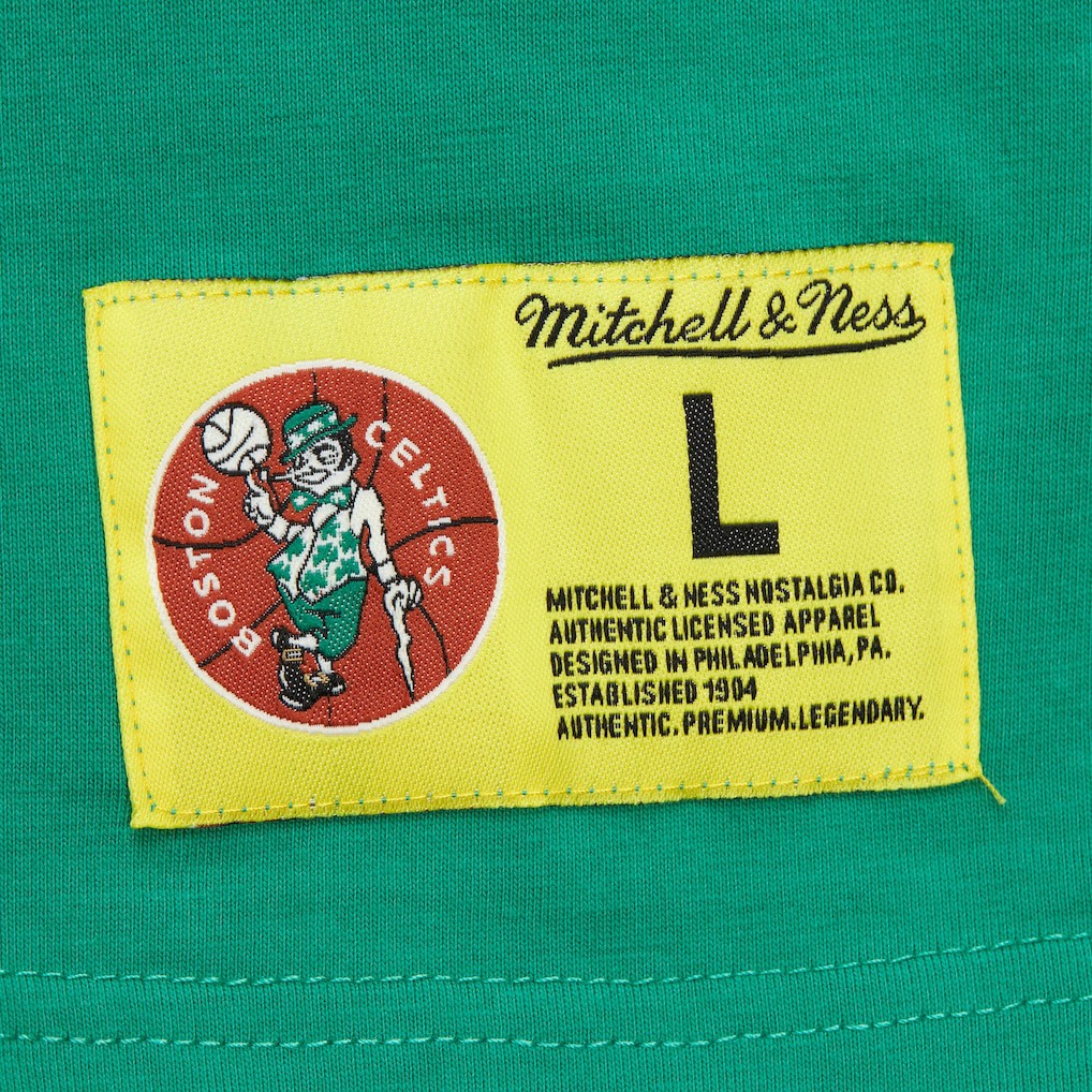 Boston Celtics Hardwood Classics Neon Nights Premium T-Shirt Kelly Green - Mitchell & Ness
