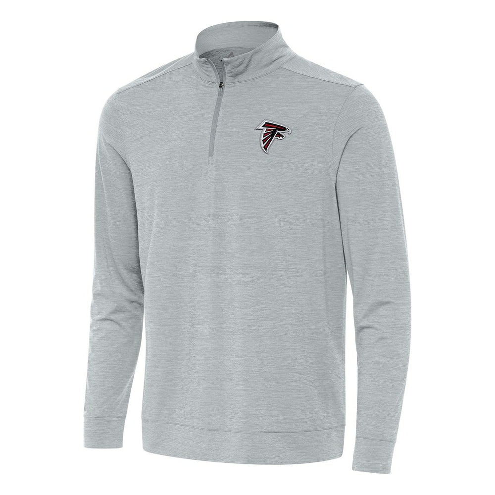 Atlanta Falcons Antigua Bright Quarter-Zip Top - Heather Gray Tops