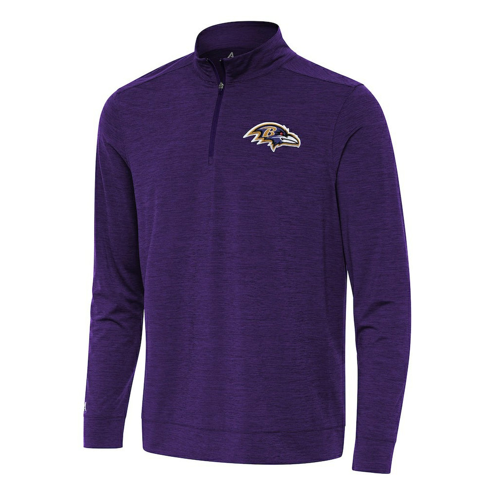 Baltimore Ravens Antigua Bright Quarter-Zip Top - Heather Purple Tops