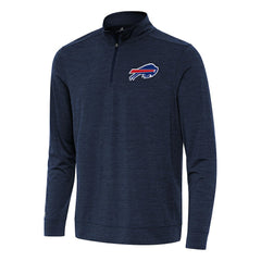 Buffalo Bills Antigua Bright Quarter-Zip Top - Heather Navy Tops
