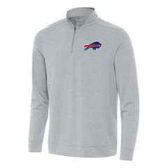 Buffalo Bills Antigua Bright Quarter-Zip Top - Heather Gray Tops