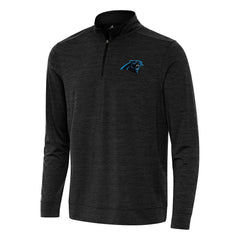 Carolina Panthers Antigua Bright Quarter-Zip Top - Heather Black Tops