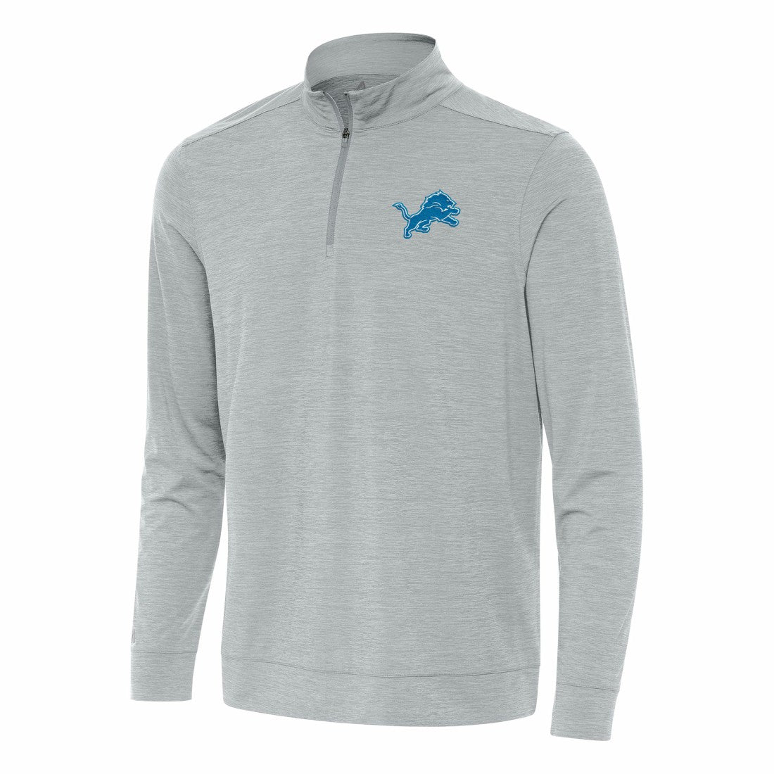 Detroit Lions Antigua Bright Quarter-Zip Top - Heather Gray Tops