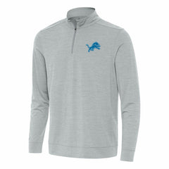 Detroit Lions Antigua Bright Quarter-Zip Top - Heather Gray Tops