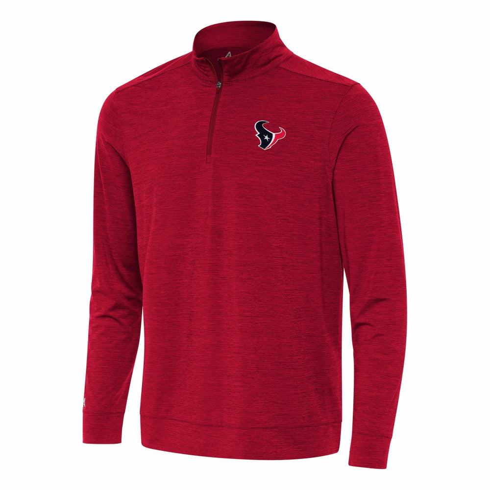 Houston Texans Antigua Bright Quarter-Zip Top - Heather Red Tops