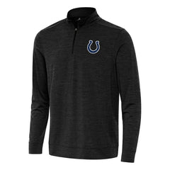 Indianapolis Colts Antigua Bright Quarter-Zip Top - Heather Black Tops