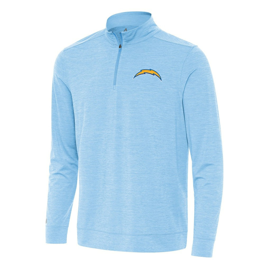 Los Angeles Chargers Antigua Bright Quarter-Zip Top - Powder Blue Tops