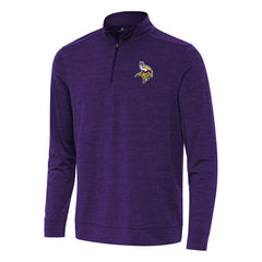 Minnesota Vikings Antigua Bright Quarter-Zip Top - Heather Purple Tops