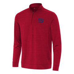 New York Giants Antigua Bright Quarter-Zip Top - Heather Red Tops