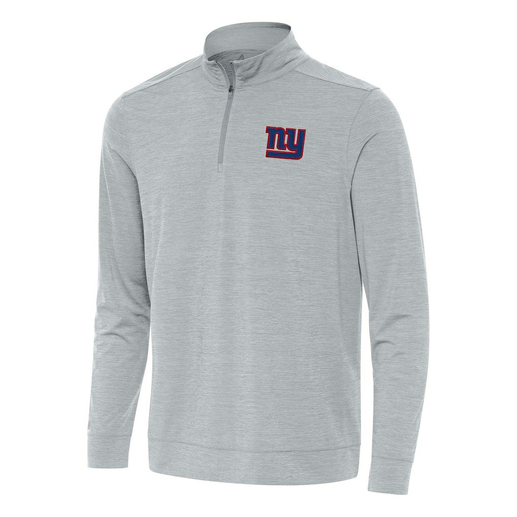 New York Giants Antigua Bright Quarter-Zip Top - Heather Gray Tops