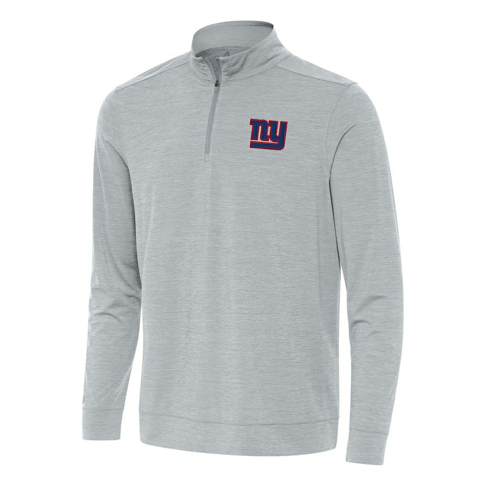 New York Giants Antigua Bright Quarter-Zip Top - Heather Gray Tops