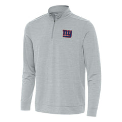 New York Giants Antigua Bright Quarter-Zip Top - Heather Gray Tops