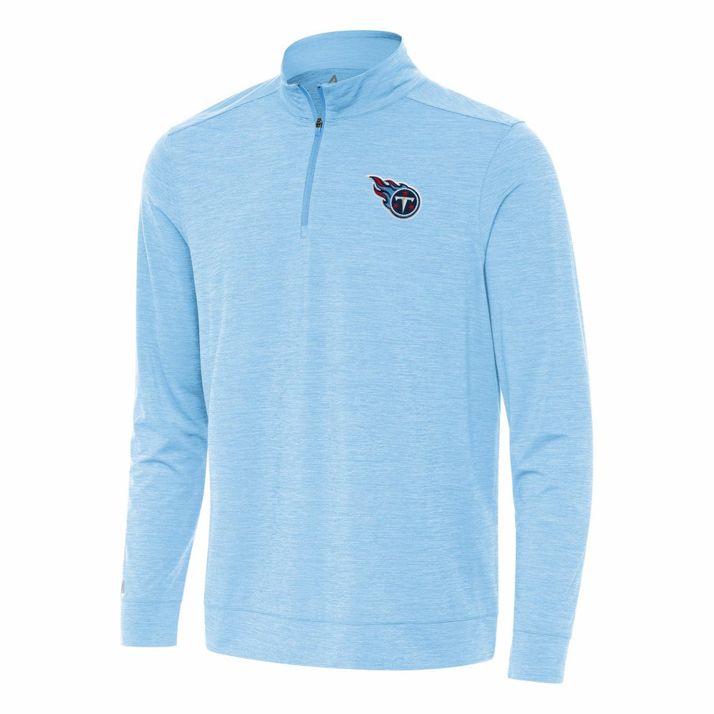 Tennessee Titans Antigua Bright Quarter-Zip Top - Light Blue Tops