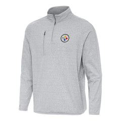 Pittsburgh Steelers Antigua Certain Tri-Blend Quarter-Zip Top - Heather Gray Tops
