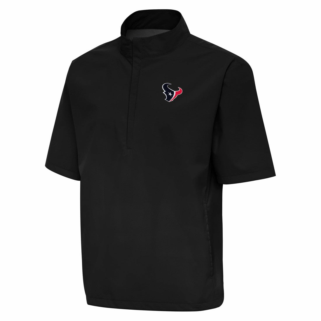 Houston Texans Antigua Brisk Short Sleeve Quarter-Zip Windshirt - Black Shorts
