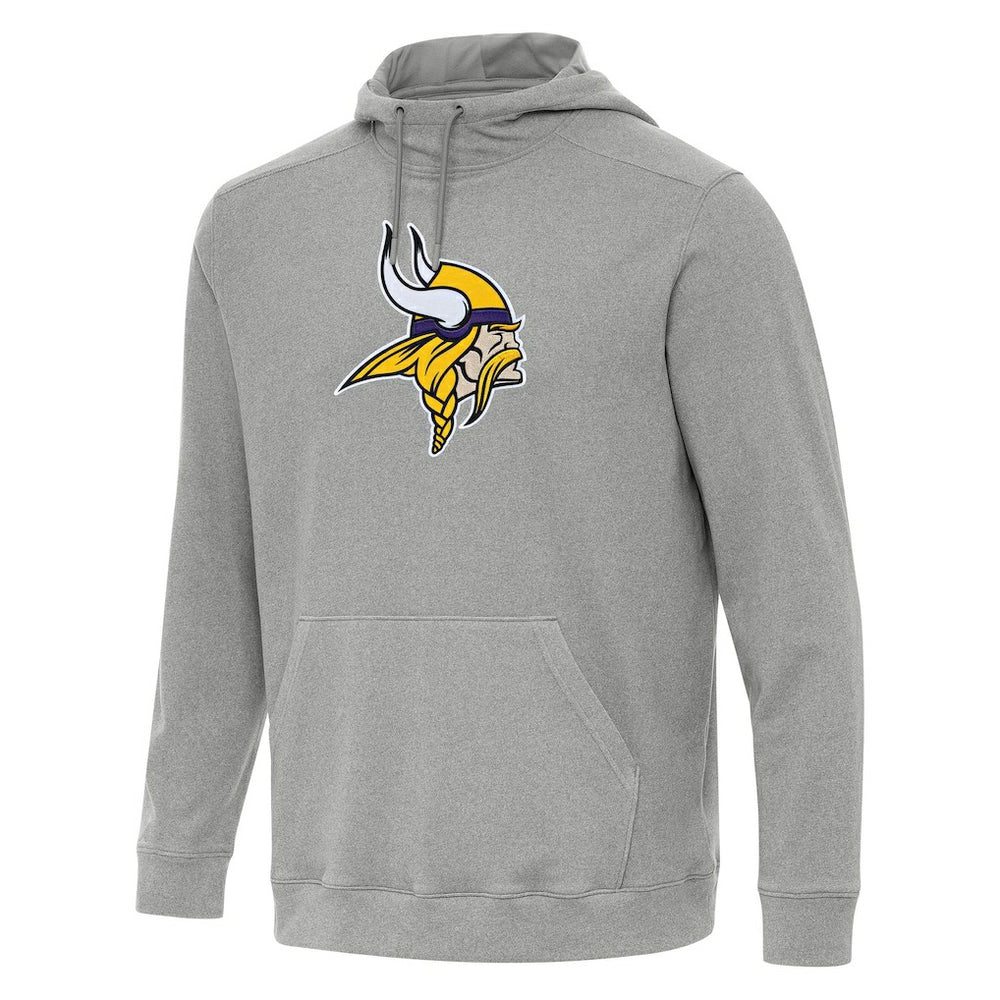 Minnesota Vikings Antigua Cloud Pullover Hoodie - Heather Gray Hoodies