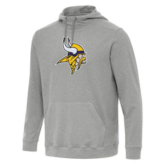 Minnesota Vikings Antigua Cloud Pullover Hoodie - Heather Gray Hoodies