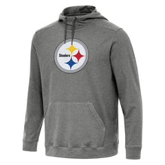 Pittsburgh Steelers Antigua Cloud Pullover Hoodie - Heather Black Hoodies