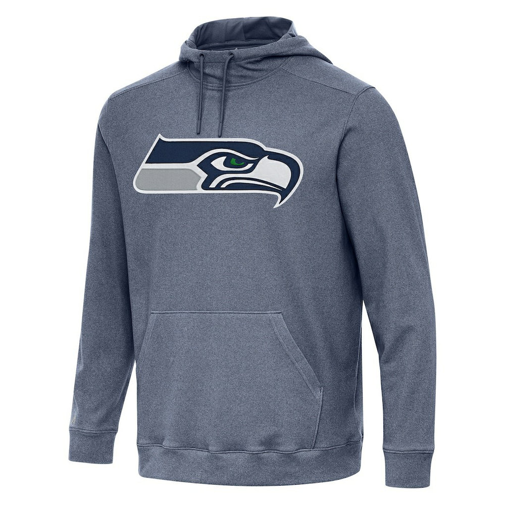 Seattle Seahawks Antigua Cloud Pullover Hoodie - Heather College Navy Hoodies