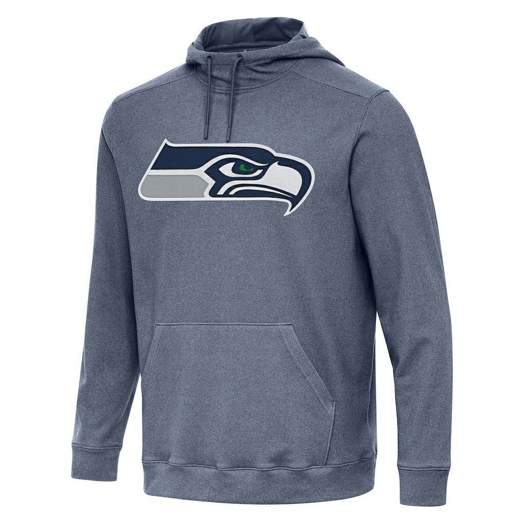 Seattle Seahawks Antigua Cloud Pullover Hoodie - Heather College Navy Hoodies