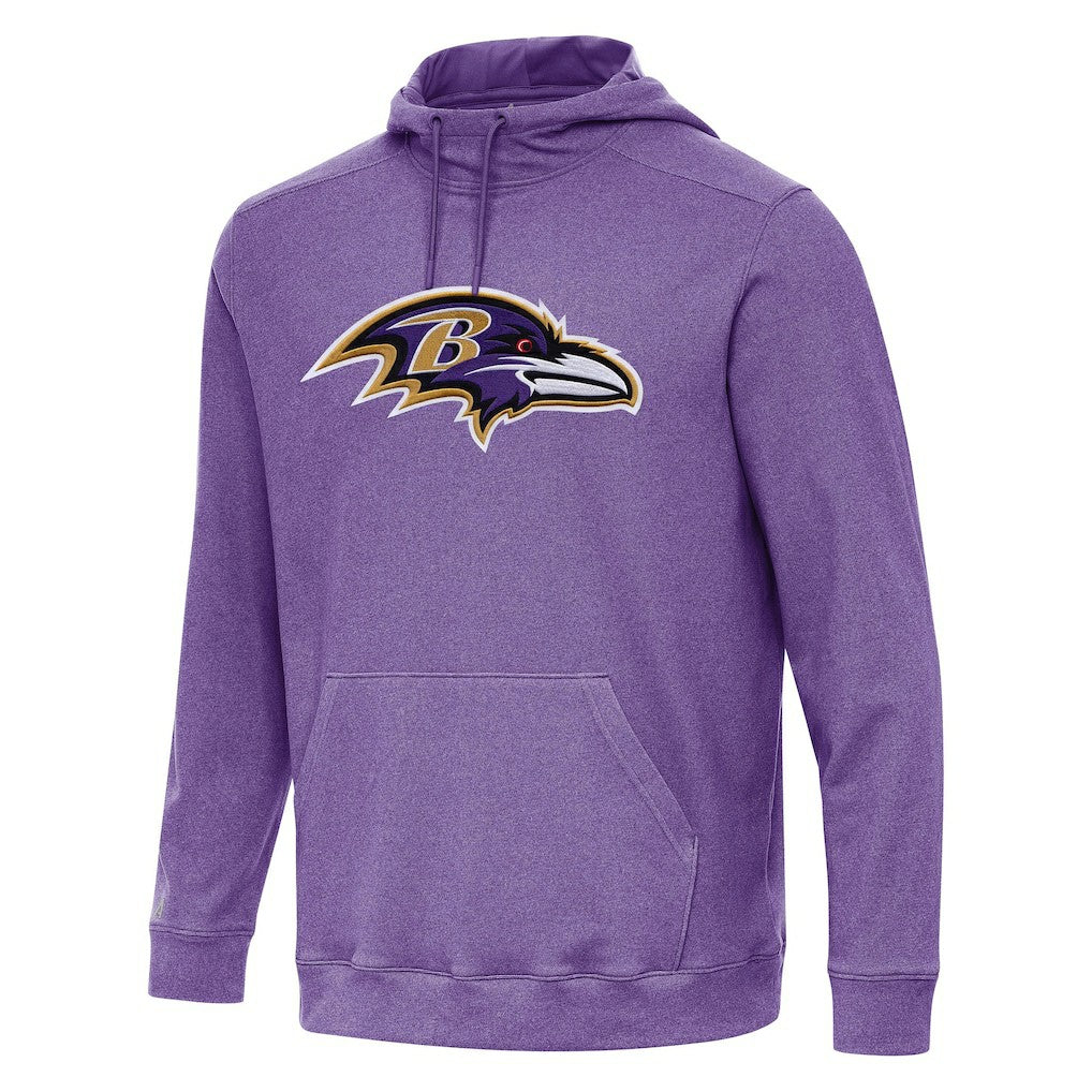 Baltimore Ravens Antigua Cloud Pullover Hoodie - Heather Purple Hoodies