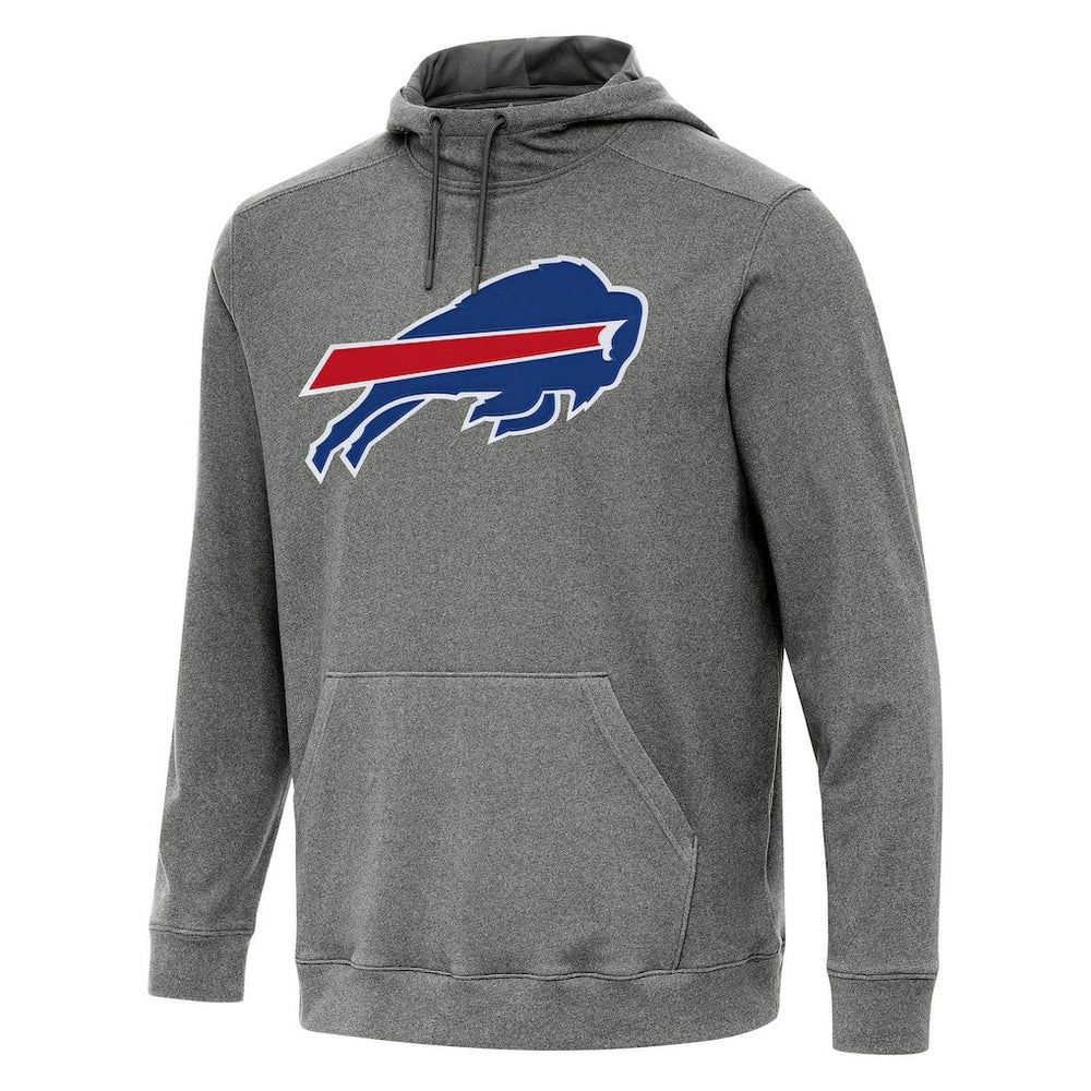 Buffalo Bills Antigua Cloud Pullover Hoodie - Heather Black Hoodies