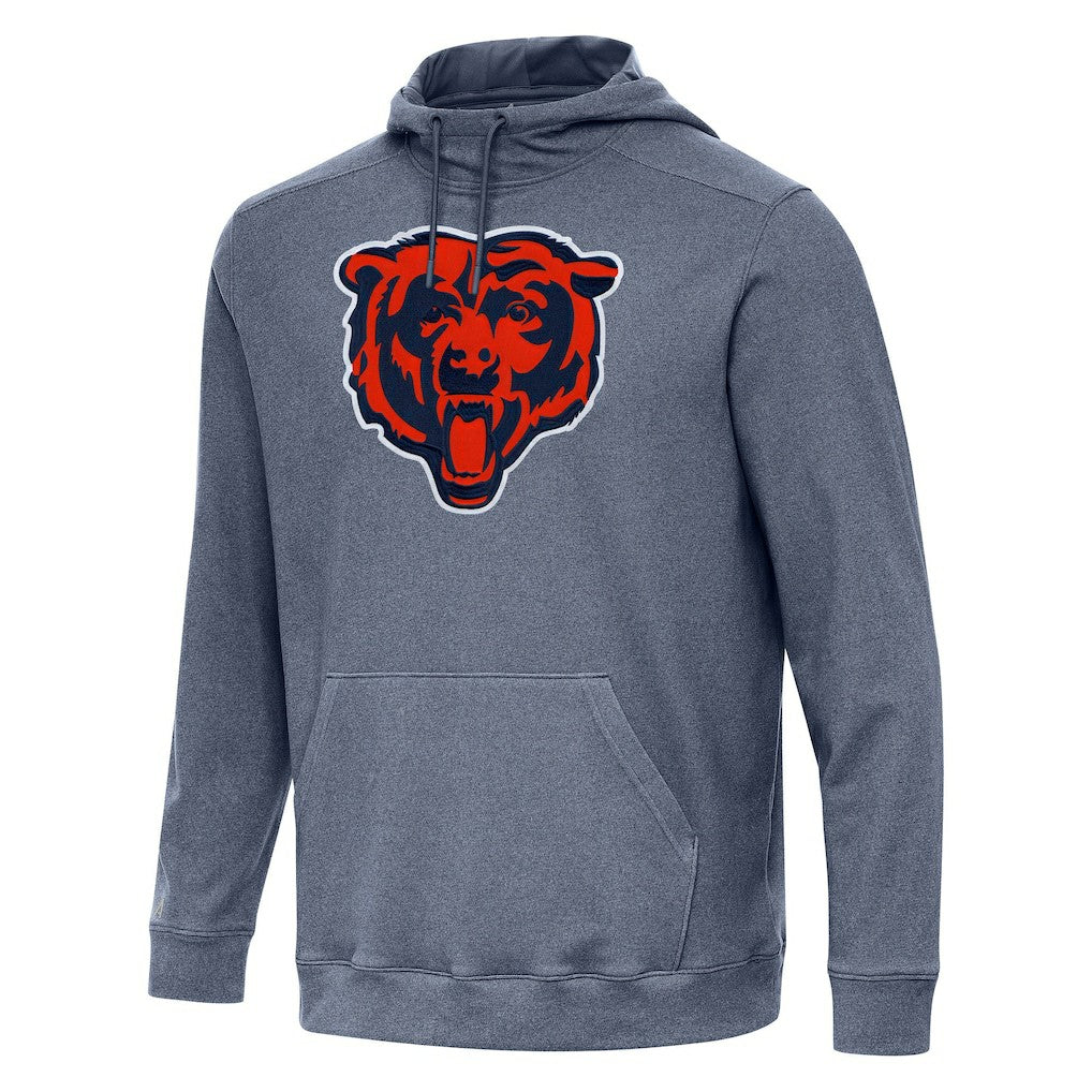 Chicago Bears Antigua Cloud Pullover Hoodie - Heather Navy Hoodies