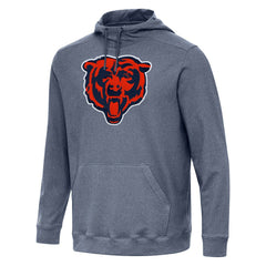 Chicago Bears Antigua Cloud Pullover Hoodie - Heather Navy Hoodies