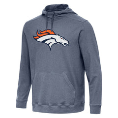 Denver Broncos Antigua Cloud Pullover Hoodie - Heather Navy Hoodies