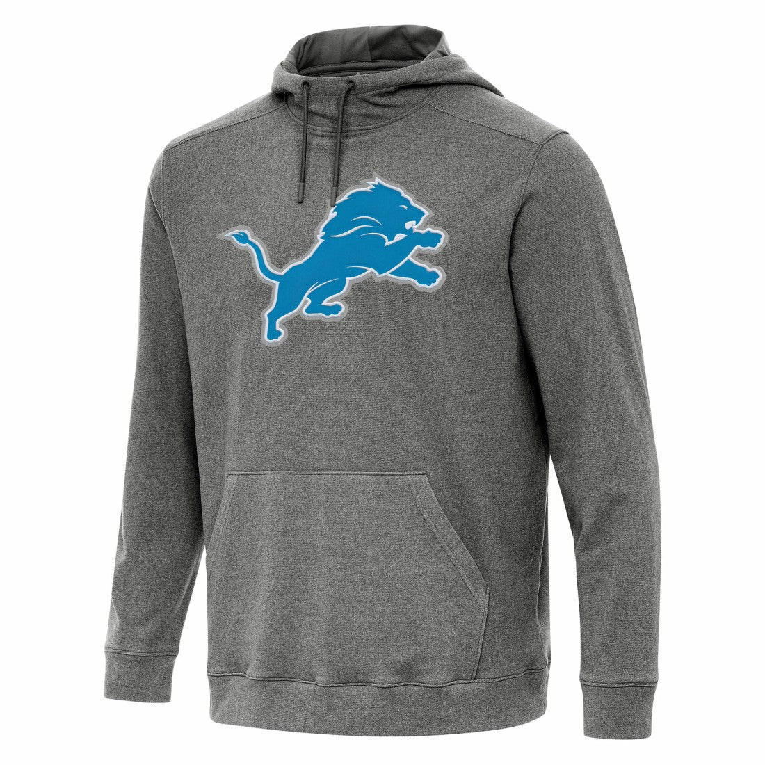 Detroit Lions Antigua Cloud Pullover Hoodie - Heather Black Hoodies