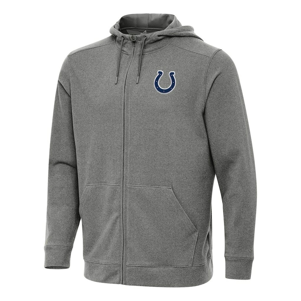Indianapolis Colts Antigua Effortless Full-Zip Hoodie - Heather Black Hoodies