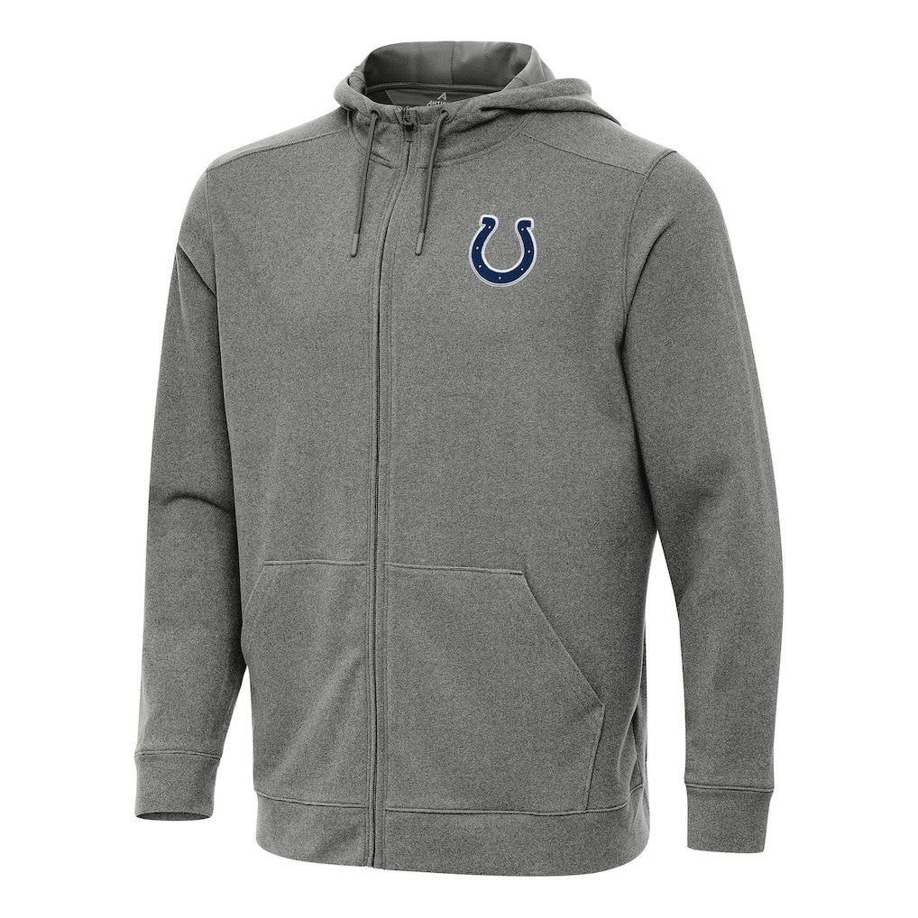 Indianapolis Colts Antigua Effortless Full-Zip Hoodie - Heather Black Hoodies