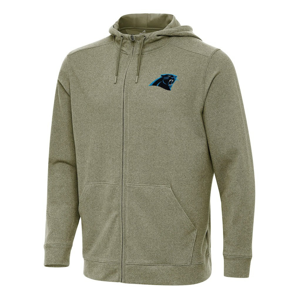 Carolina Panthers Antigua Effortless Full-Zip Hoodie - Olive Hoodies