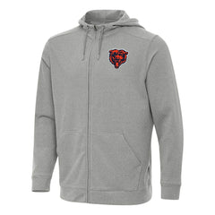 Chicago Bears Antigua Effortless Full-Zip Hoodie - Heather Gray Hoodies