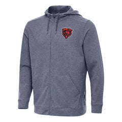 Chicago Bears Antigua Effortless Full-Zip Hoodie - Heather Navy Hoodies
