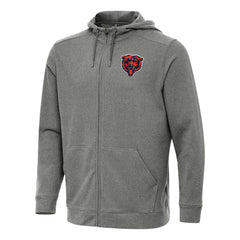 Chicago Bears Antigua Effortless Full-Zip Hoodie - Heather Black Hoodies