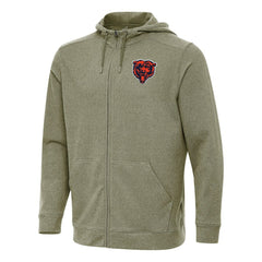 Chicago Bears Antigua Effortless Full-Zip Hoodie - Olive Hoodies