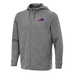 Buffalo Bills Antigua Effortless Full-Zip Hoodie - Heather Black Hoodies