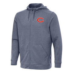 Chicago Bears Antigua Effortless Full-Zip Hoodie - Heather Navy Hoodies