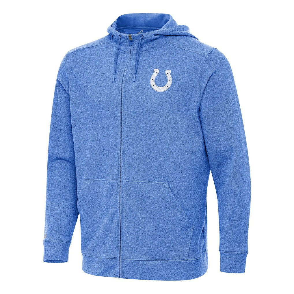 Indianapolis Colts Antigua Effortless Full-Zip Hoodie - Heather Royal Hoodies