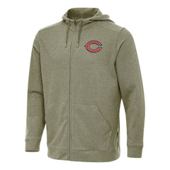 Chicago Bears Antigua Effortless Full-Zip Hoodie - Olive Hoodies