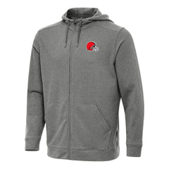Cleveland Browns Antigua Effortless Full-Zip Hoodie - Heather Black Hoodies