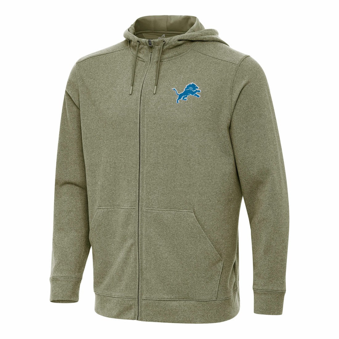 Detroit Lions Antigua Effortless Full-Zip Hoodie - Olive Hoodies
