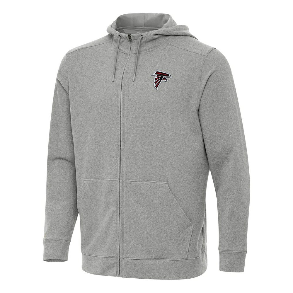 Atlanta Falcons Antigua Effortless Full-Zip Hoodie - Heather Gray Hoodies