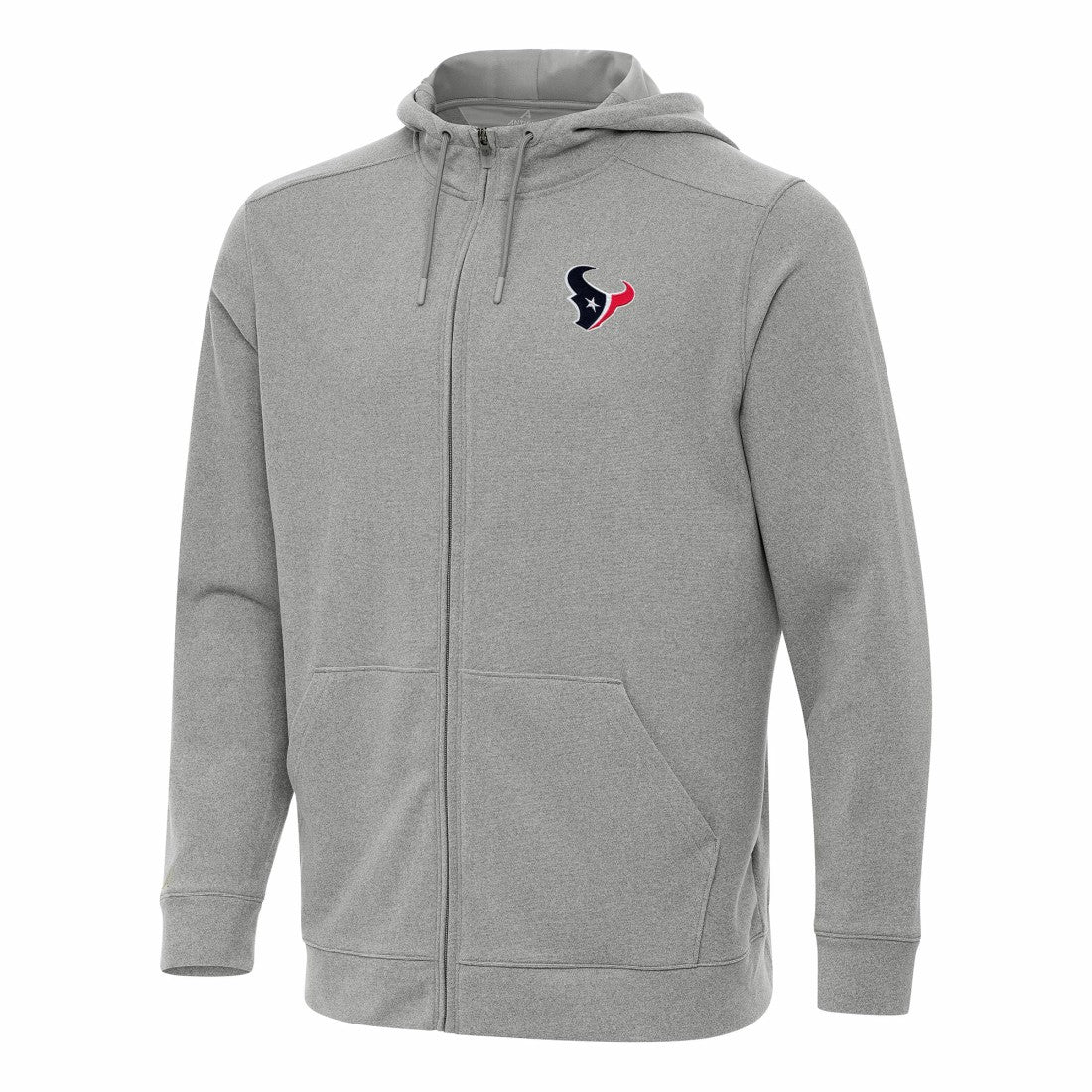 Houston Texans Antigua Effortless Full-Zip Hoodie - Heather Gray Hoodies