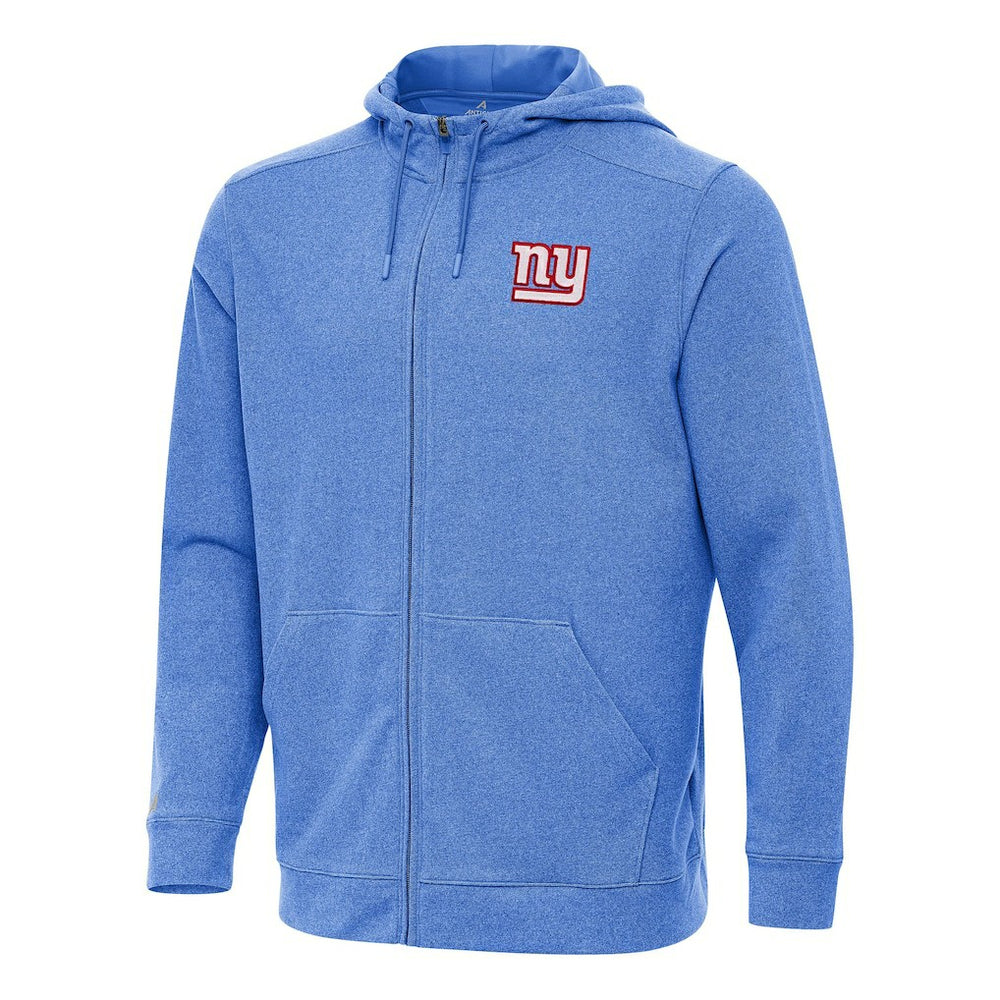 New York Giants Antigua Effortless Full-Zip Hoodie - Heather Royal Hoodies