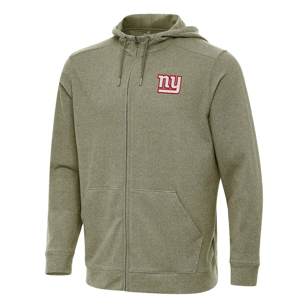 New York Giants Antigua Effortless Full-Zip Hoodie - Olive Hoodies